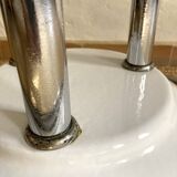 Antique cast iron and enamelled metal table, circa 1950