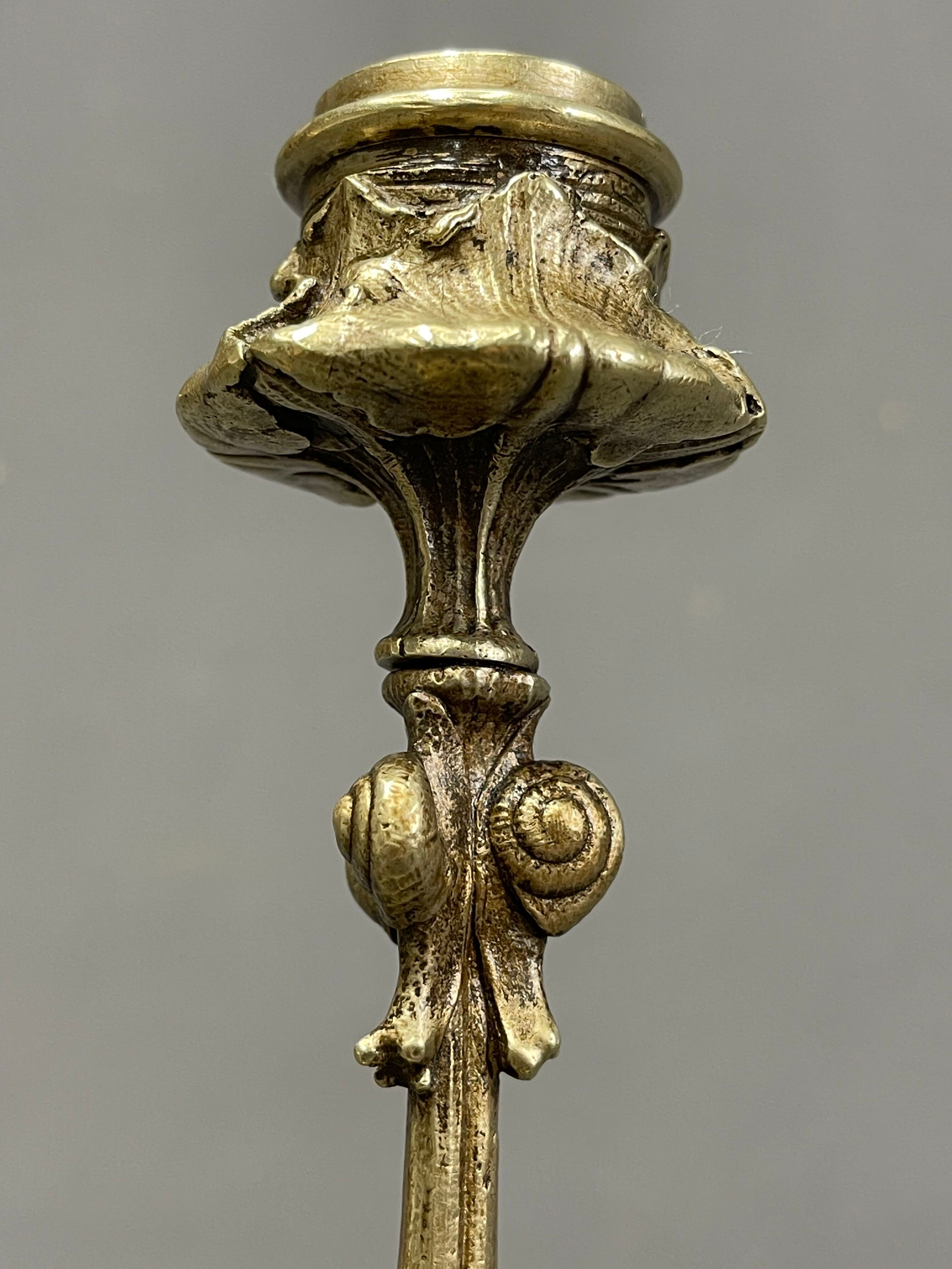 Pair of Art Nouveau Candlesticks (1900)in bronze