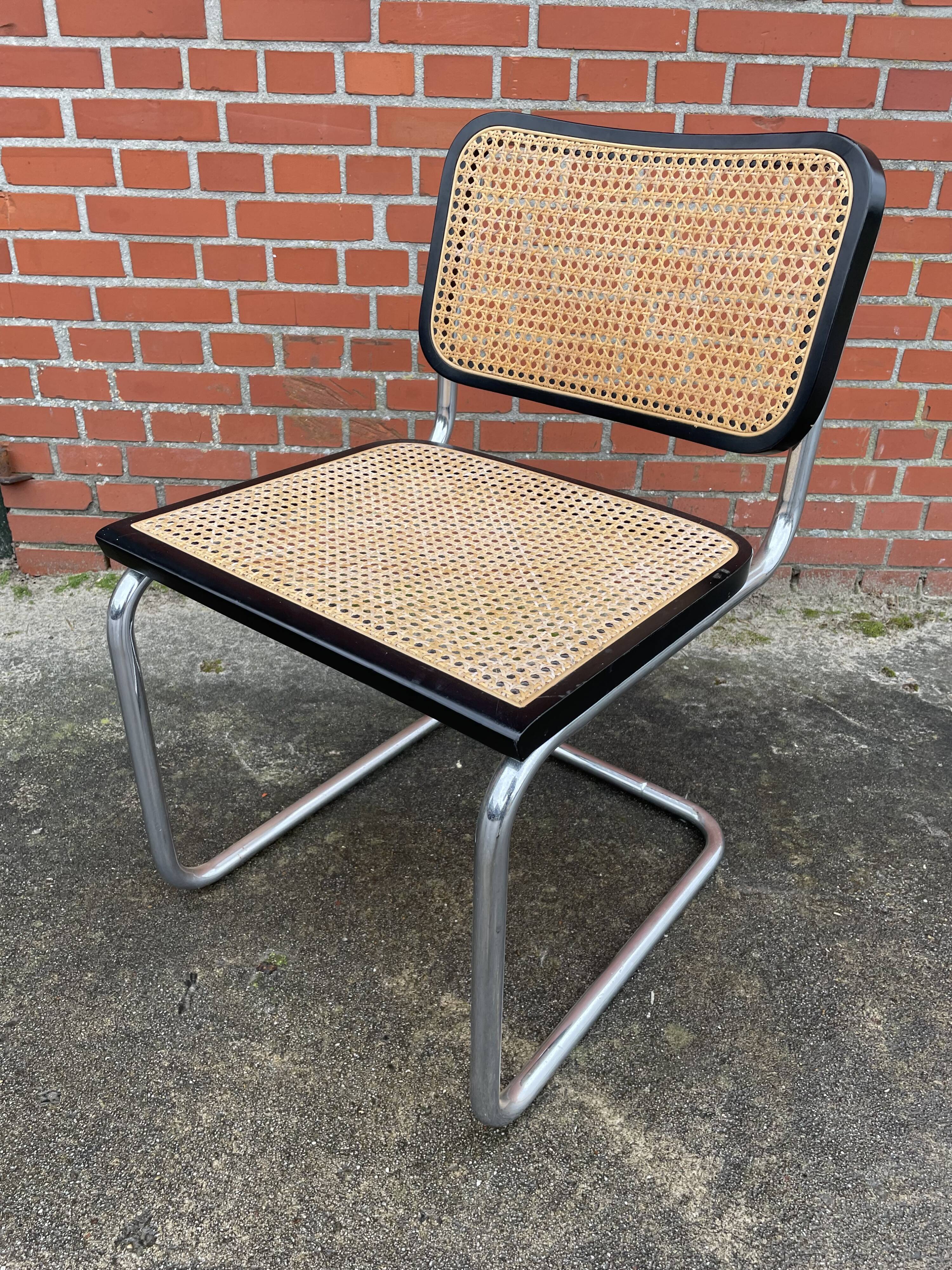 Cesca design chair b32 model black and chrome