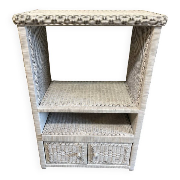 Meuble en osier blanc