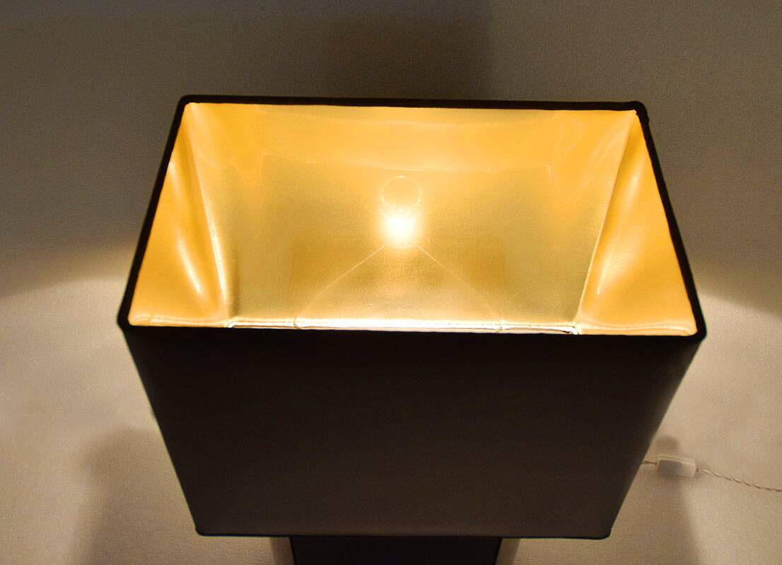 Romeo Rega plexiglass and metal table lamp, 1970s