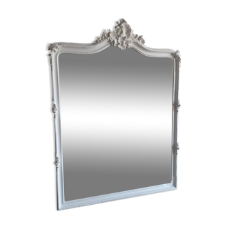Antique mirror with pediment 158x118 cm