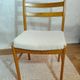 Set of 4 Vintage Scandinavian chairs in white boucle fabric, Sweden, 1920s.