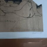 Engraving, nude, François Verdier