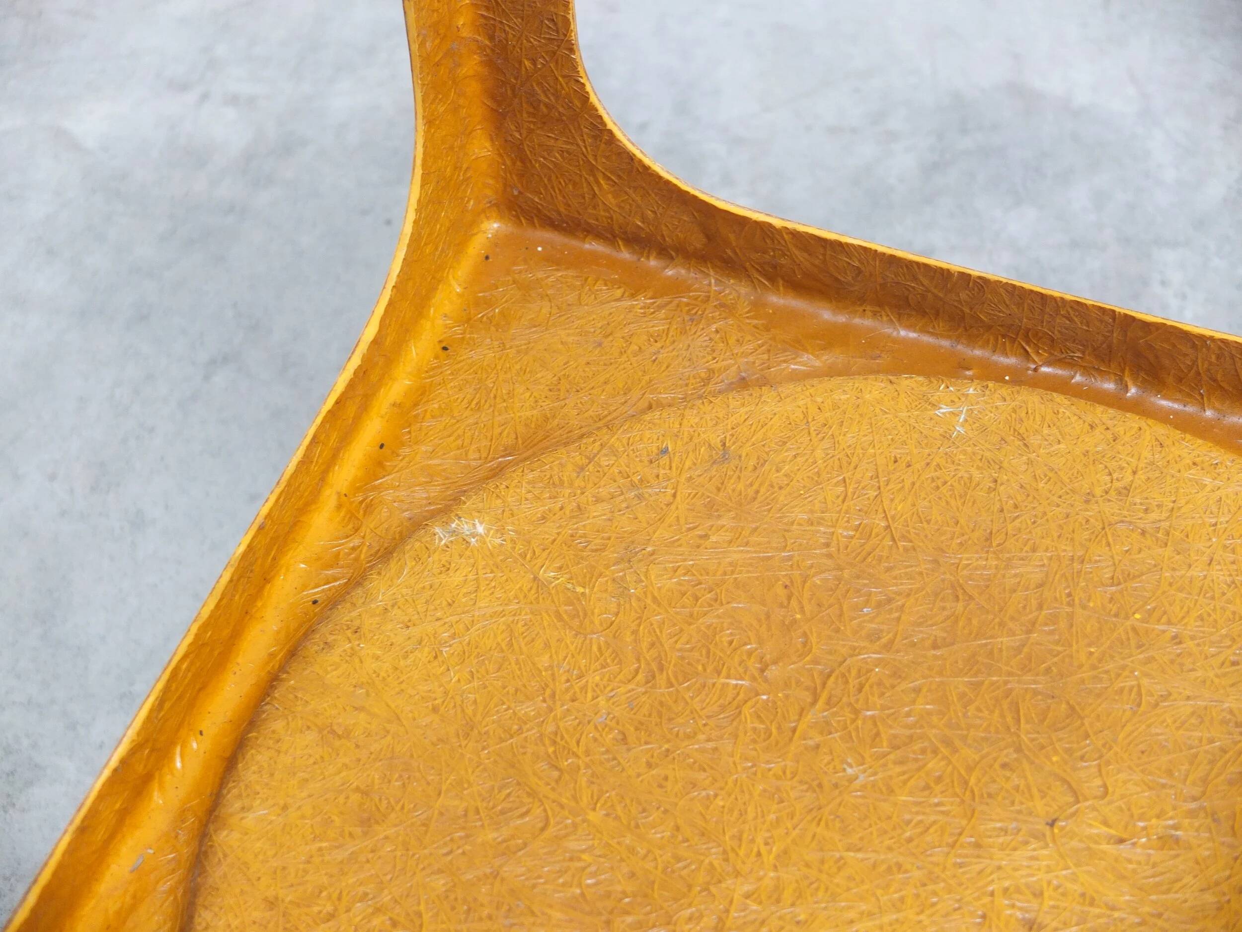 Pair of fiberglass side tables by Marc Berthier for Prisunic, 1970s