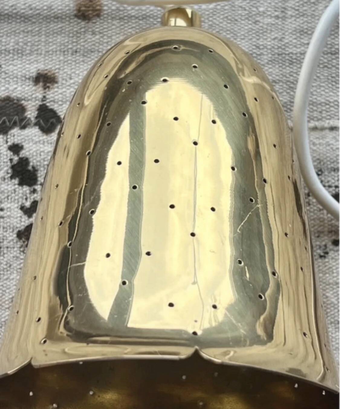 4 antique Swedish pendant lamps in gilded brass by Boréns