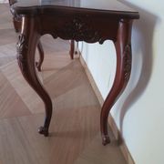 Console with curved legs - mahogany - Louis XV style - carved wood