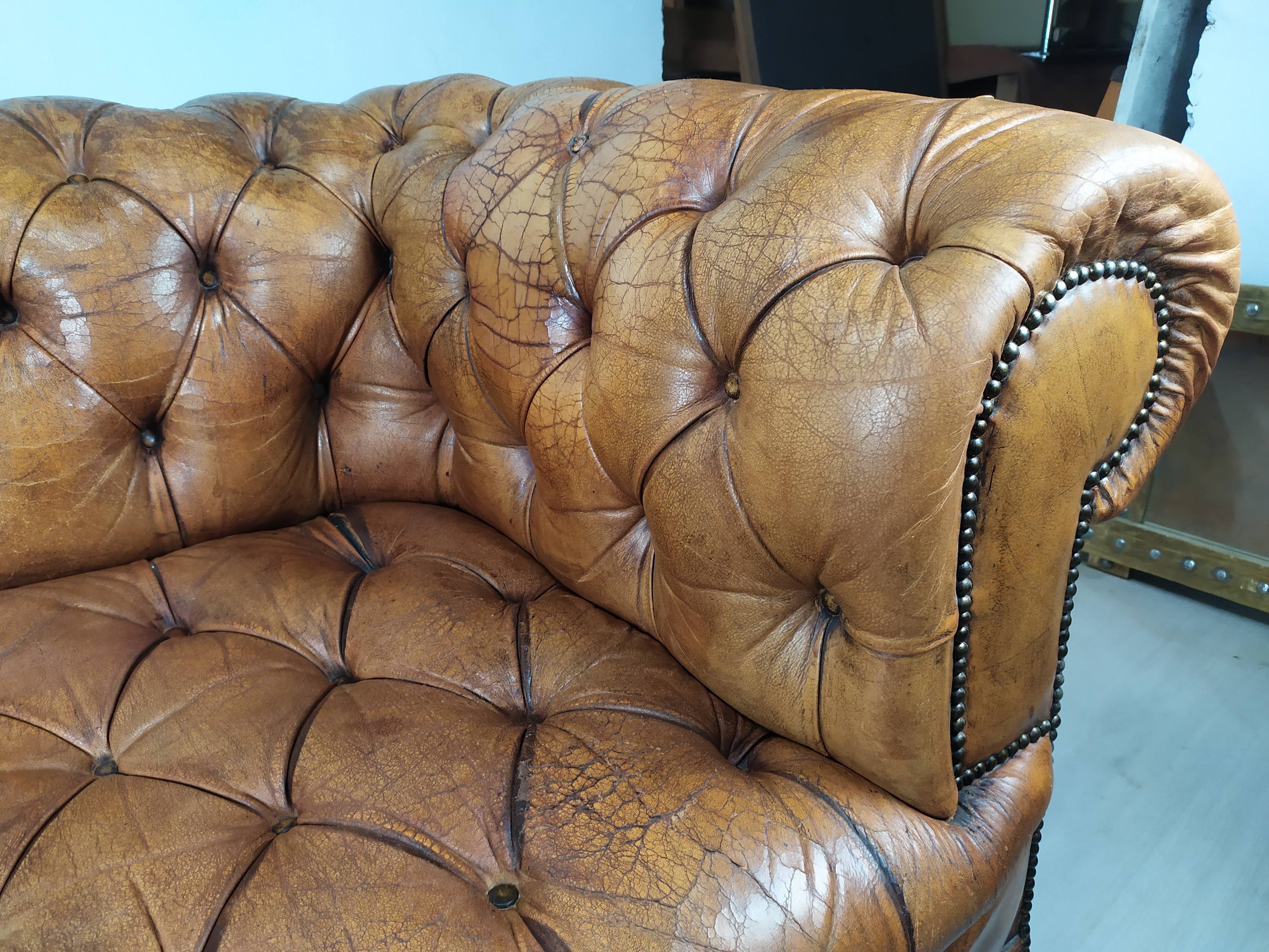 Chesterfield leather sofa