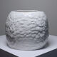 Large owl head cache-pot in vintage Italian white faience.