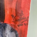 70's painting "The woman in the black blouse"