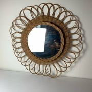 Vintage wicker mirror
