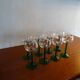 8 verres vin blanc d'Alsace gravés grappes de raisins Luminarc France