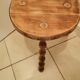 Tabouret demi lune vintage en bois massif 2