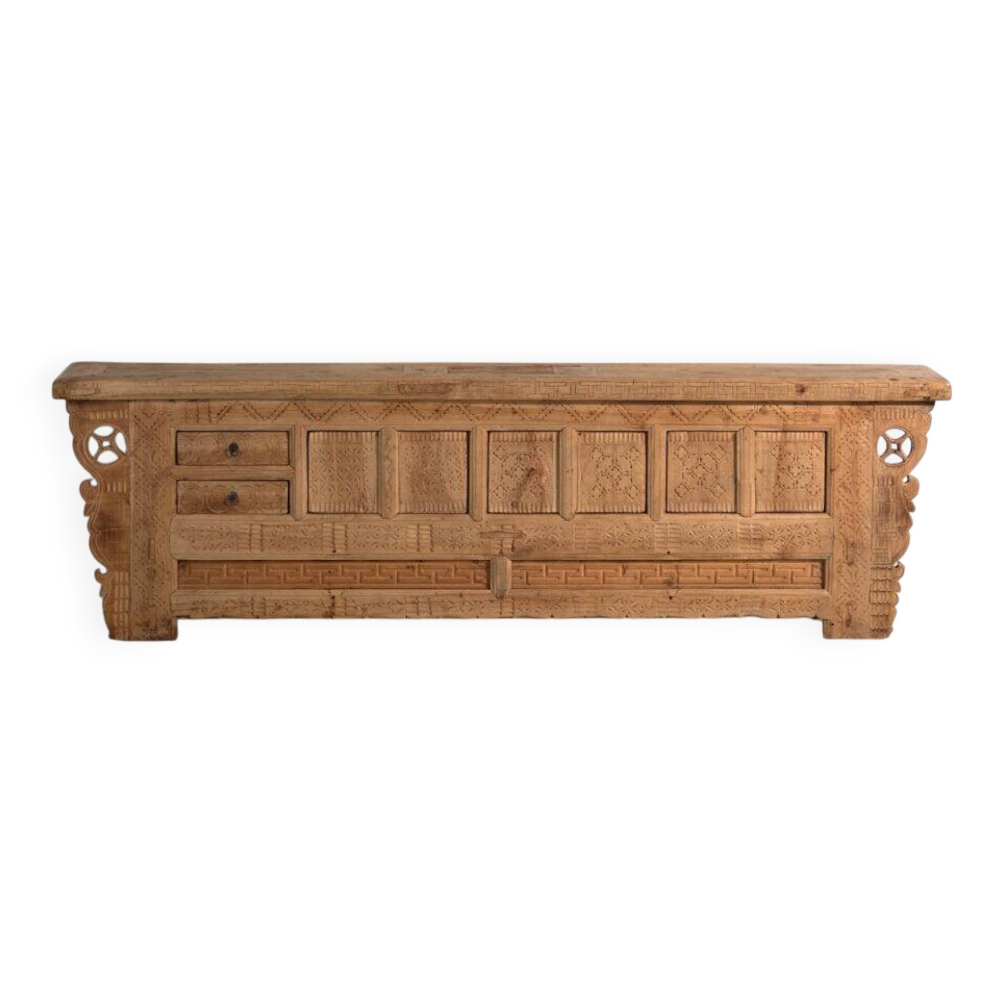 Antique carved buffet in fir wood – China, circa 1930