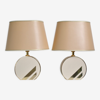 Paire de lampes de chevet 1980