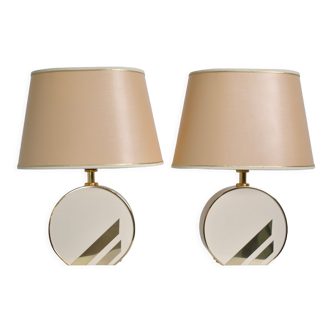 Paire de lampes de chevet 1980