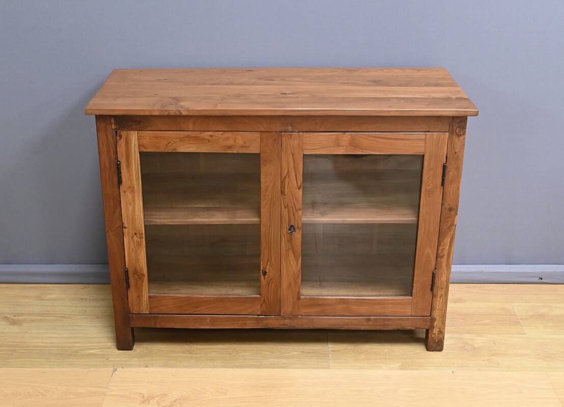 Vitrine en Teck massif, Inde – Début XXe