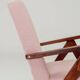 Vintage red bouclé armchair modern design zig zag 1970