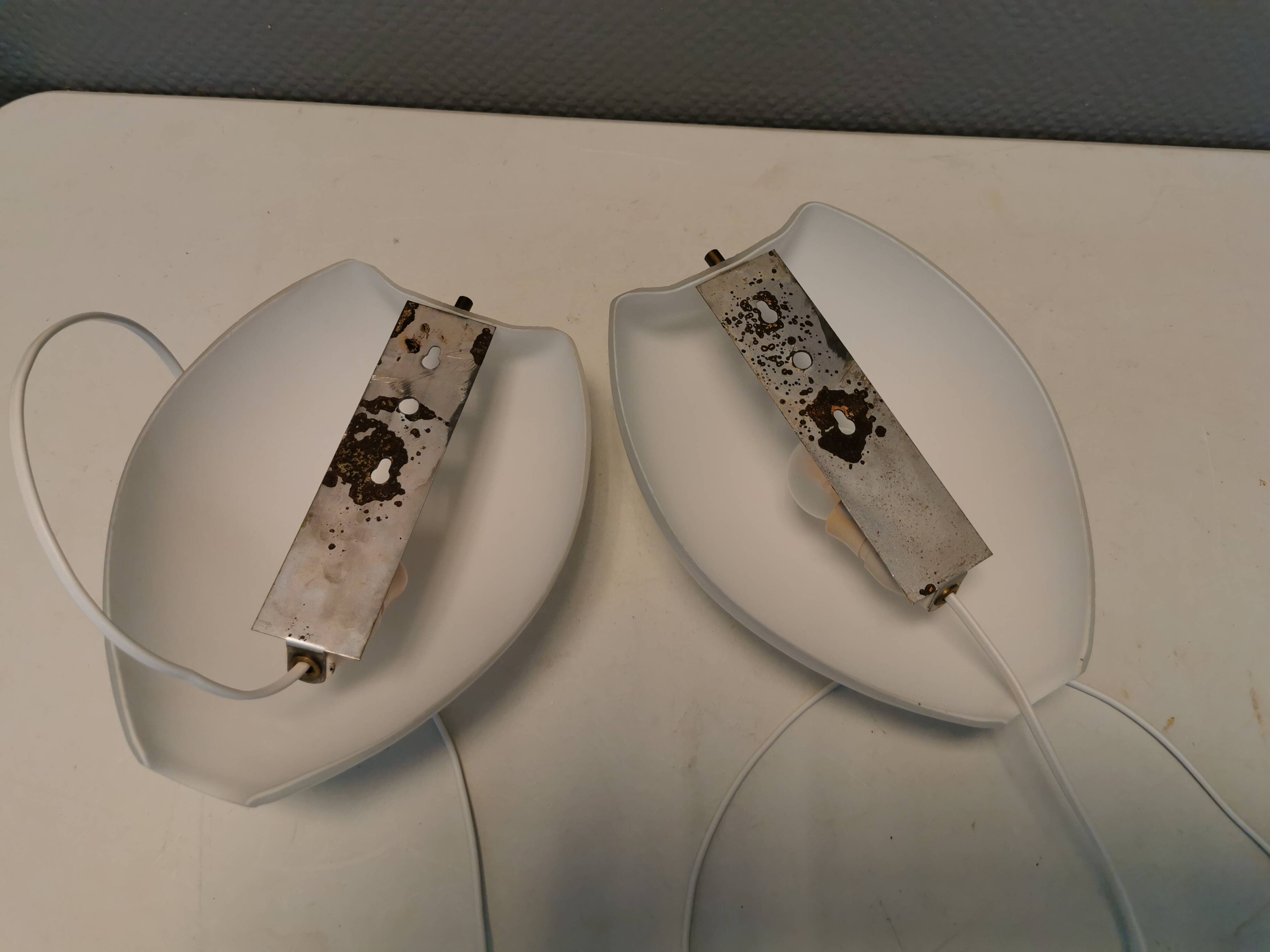 Rare wall lamps, model Vasa, designed by Jo Hammerborg in 1966 for Fog & Mørup Denmark.