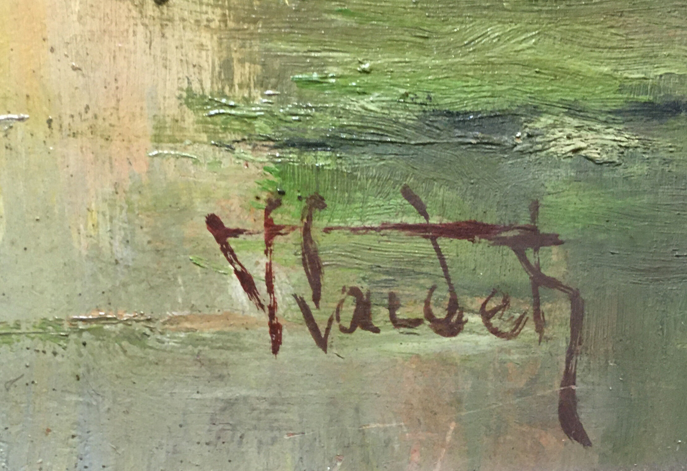 Painting "Tree River" HSP signed