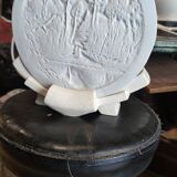 Lithophany lamp in biscuit and stucco style decorative arts