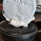 Lampe lithophanie en biscuit et stuc style arts décoratifs