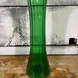 Green glass vase