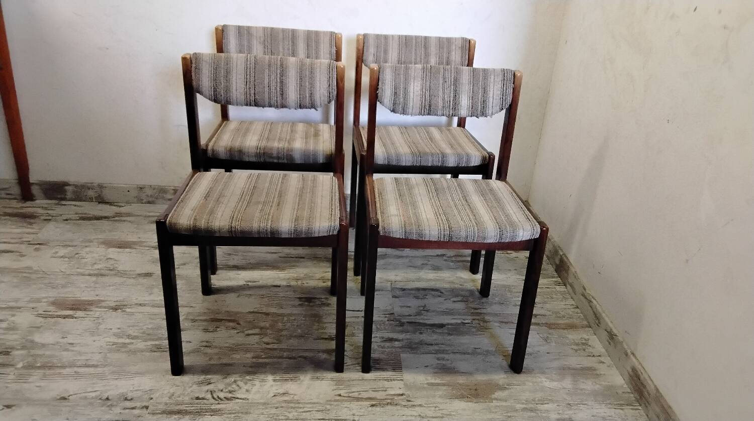 4 vintage Scandinavian style chairs