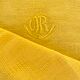 Set of 10 antique towels "sunflower" monogrammed "MR" - cotton - 57x50 cm