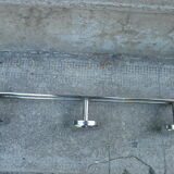 Coat rack in chromed steel 3 hooks 70s