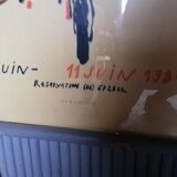 Poster Eduardo Arroyo feria Nimes 1984 under glass