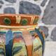 Handcrafted vase with glazes, 1970s