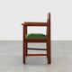 Amsterdamse school oak and velvet side chair, The Netherlands 1920s