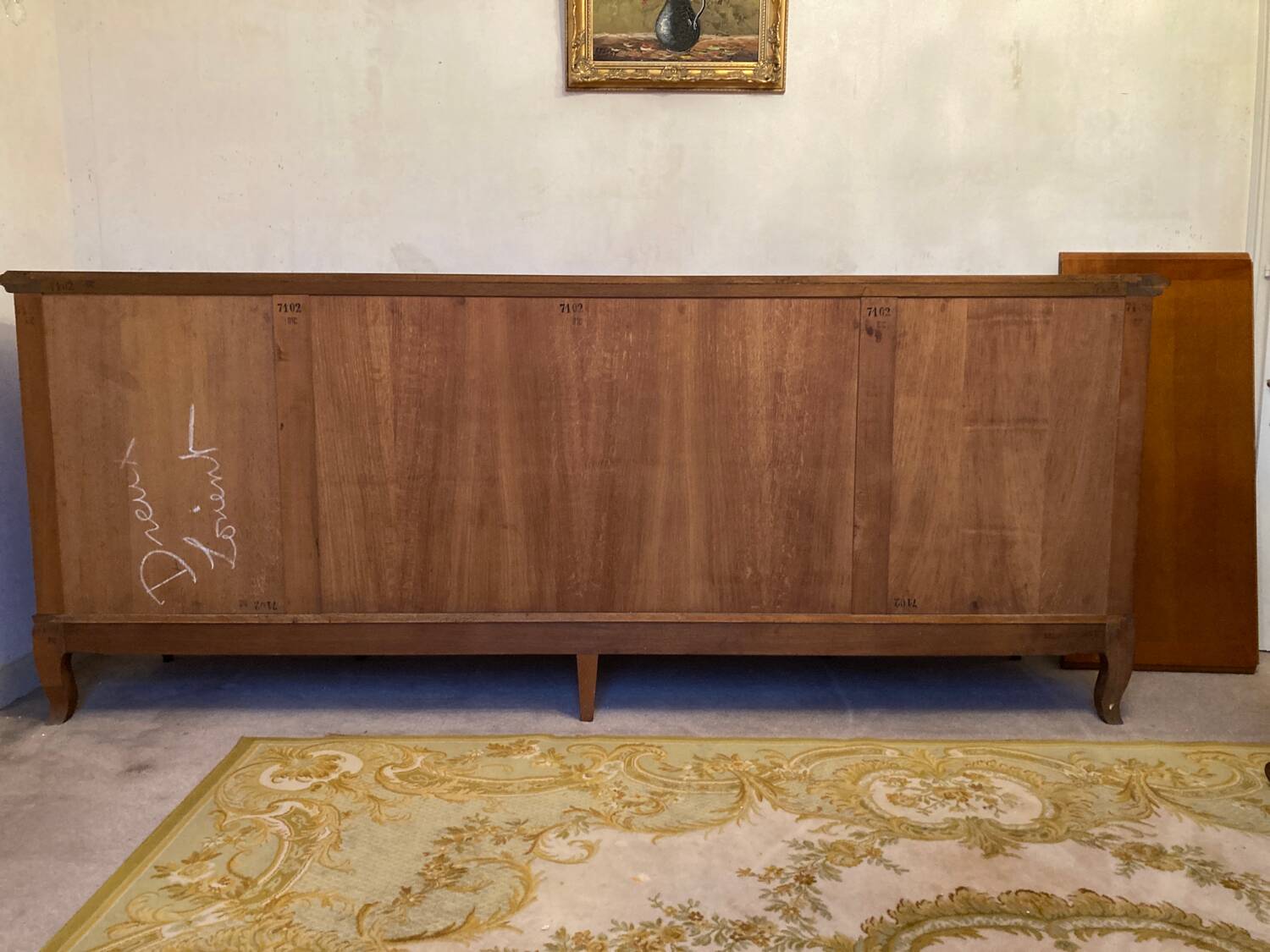 4-door Louis XV style cherry wood sideboard