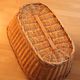 Large wicker laundry basket vintage with two handles