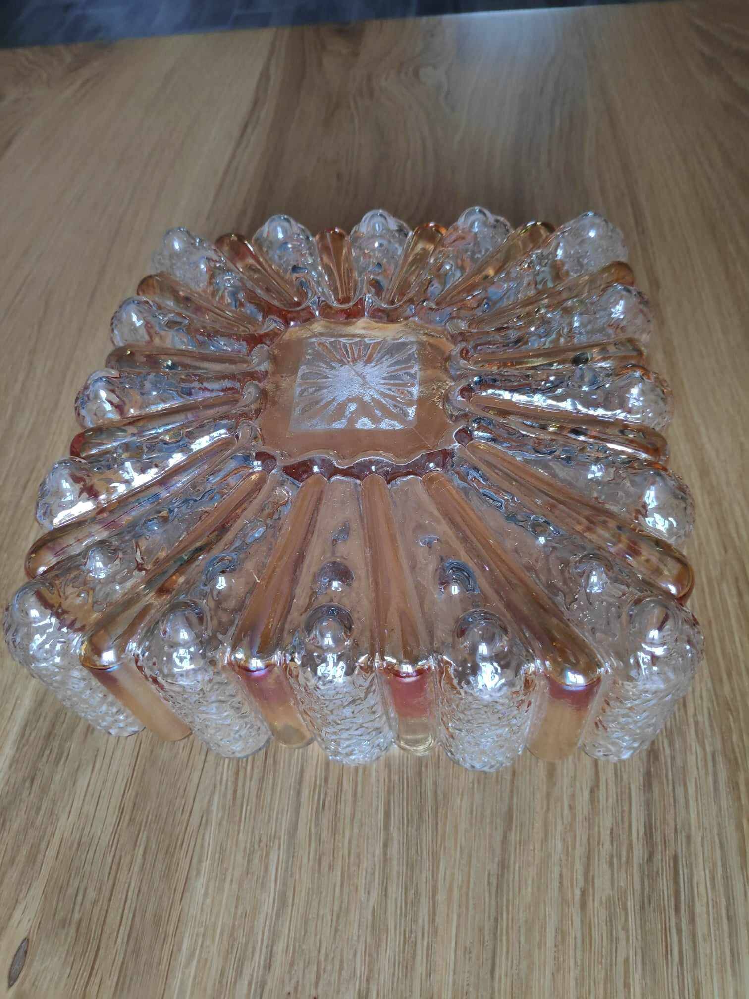 Vintage 60s two-tone square ceiling light