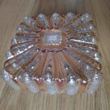 Vintage 60s two-tone square ceiling light