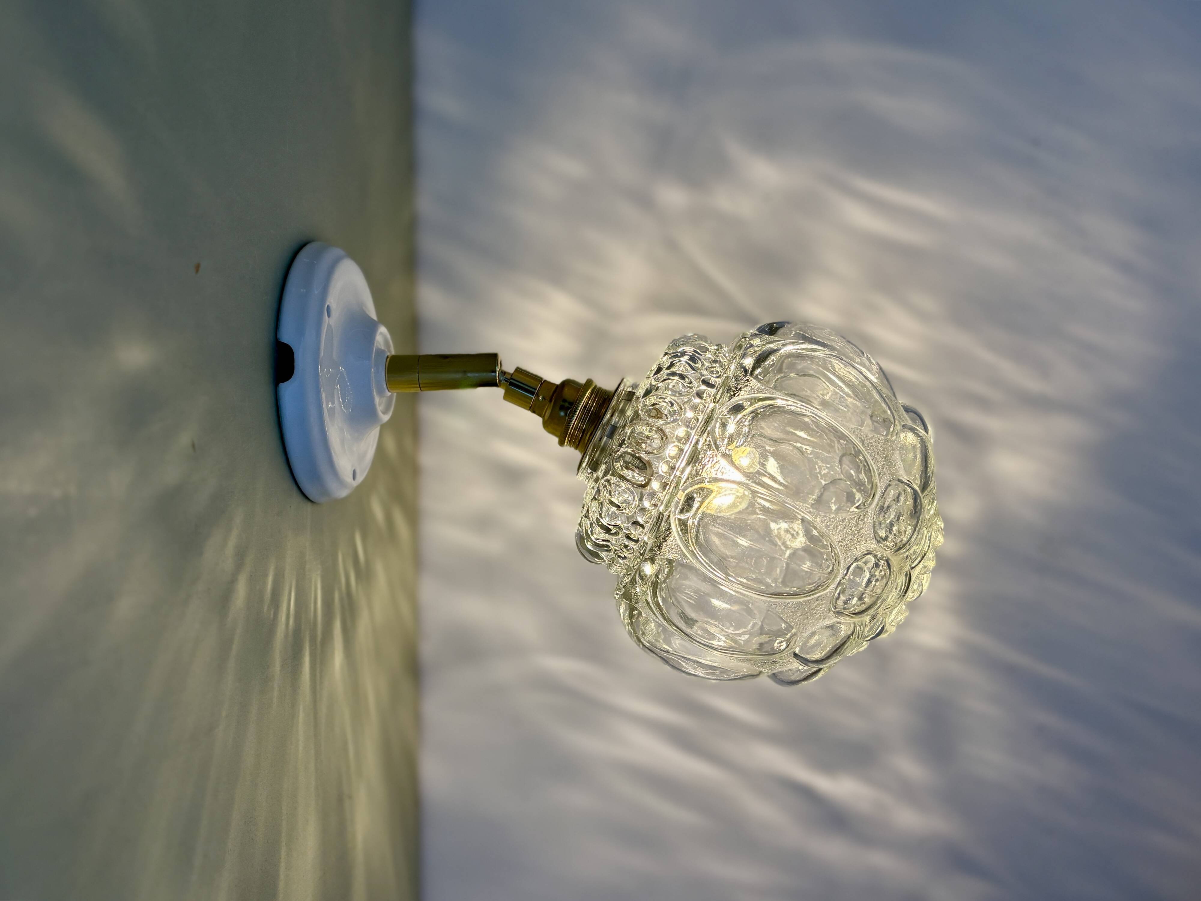 Vintage glass globe wall light