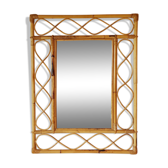 Mirror rattan 67x88cm