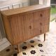 Commode rotin fendu année 60