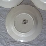 5 assiettes creuses H.Loux Sarreguemines Obernai