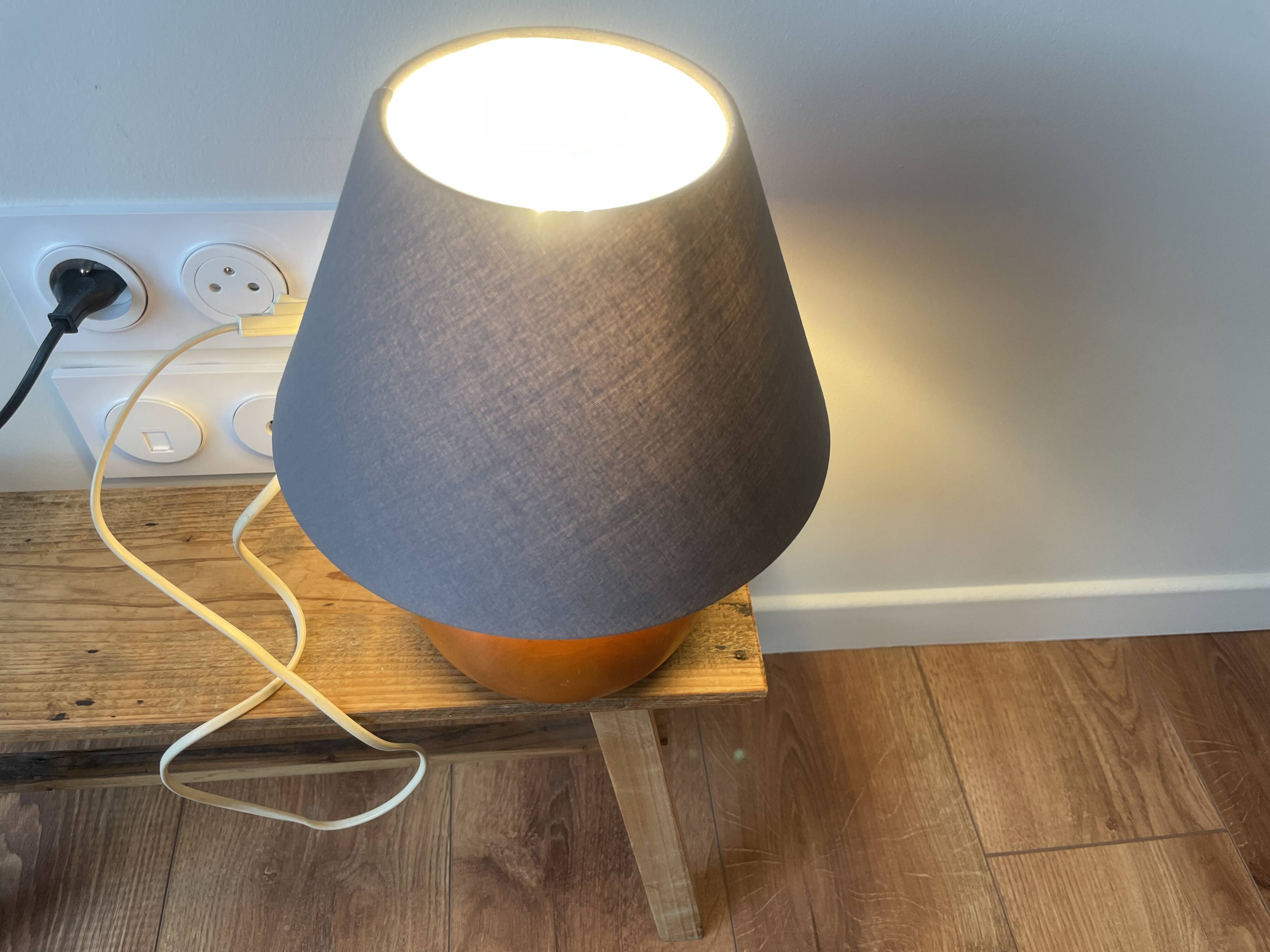 Wooden ball lamp