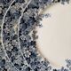Sarreguemines and Digoin set of 6 dessert plates model RECAMIER blue floral decoration