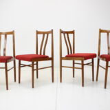 Ensemble de quatre chaises de salle à manger des années 1970, Tchécoslovaquie