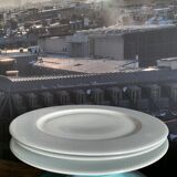 Set of 3 vintage plates Block Spal Portugal - Grey Dawn 1980 - TBE !