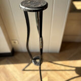 Napoleon III Empire period stool in blackened wood.