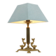 Vintage Brass Table Lamp Mythical Dolphin 41cm