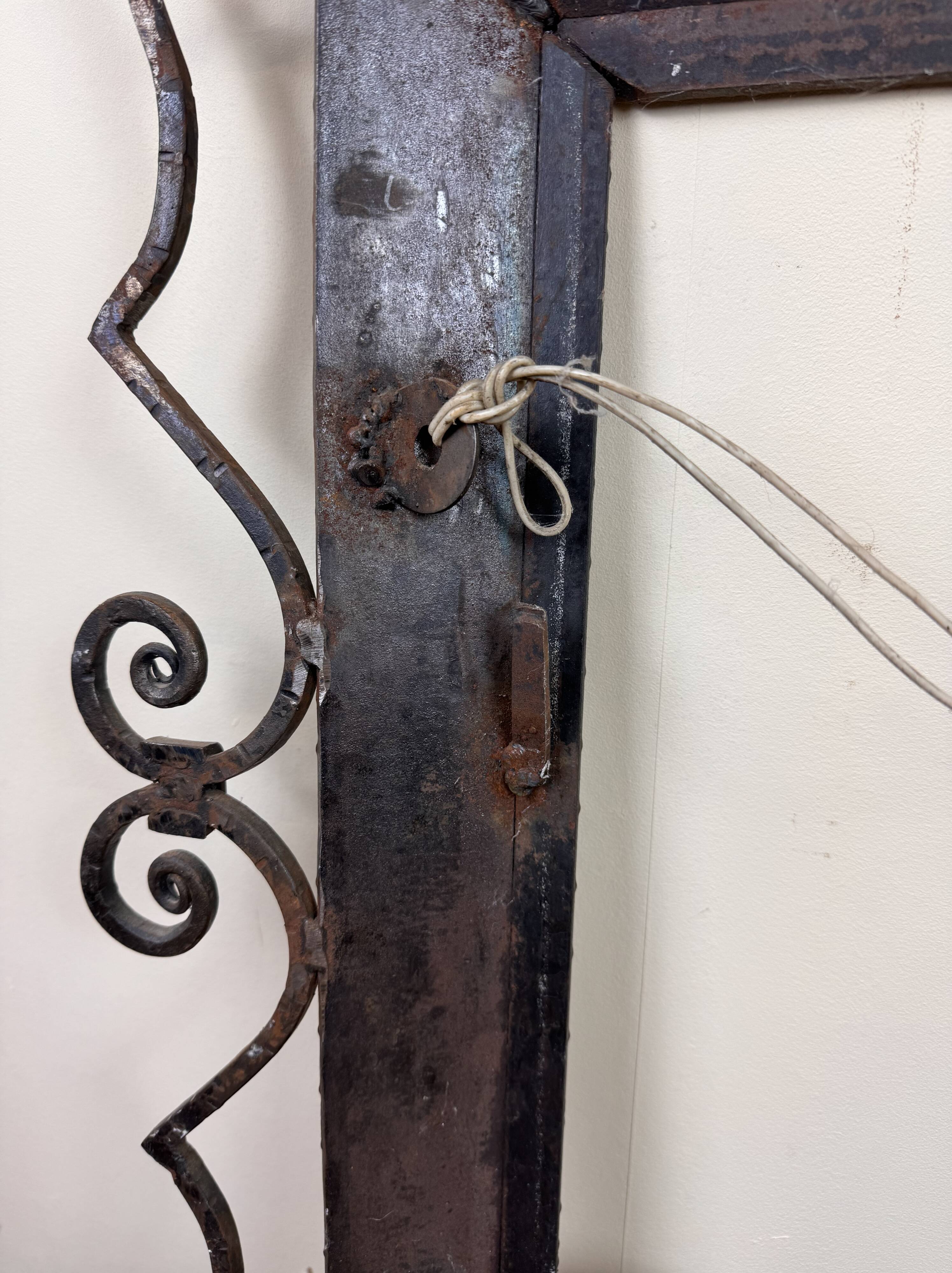 menu frame for restaurant in hammered iron period 1930-1940