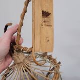 Pair of rattan wall lights
