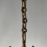 Small golden Dutch chandelier with 6 arms of light